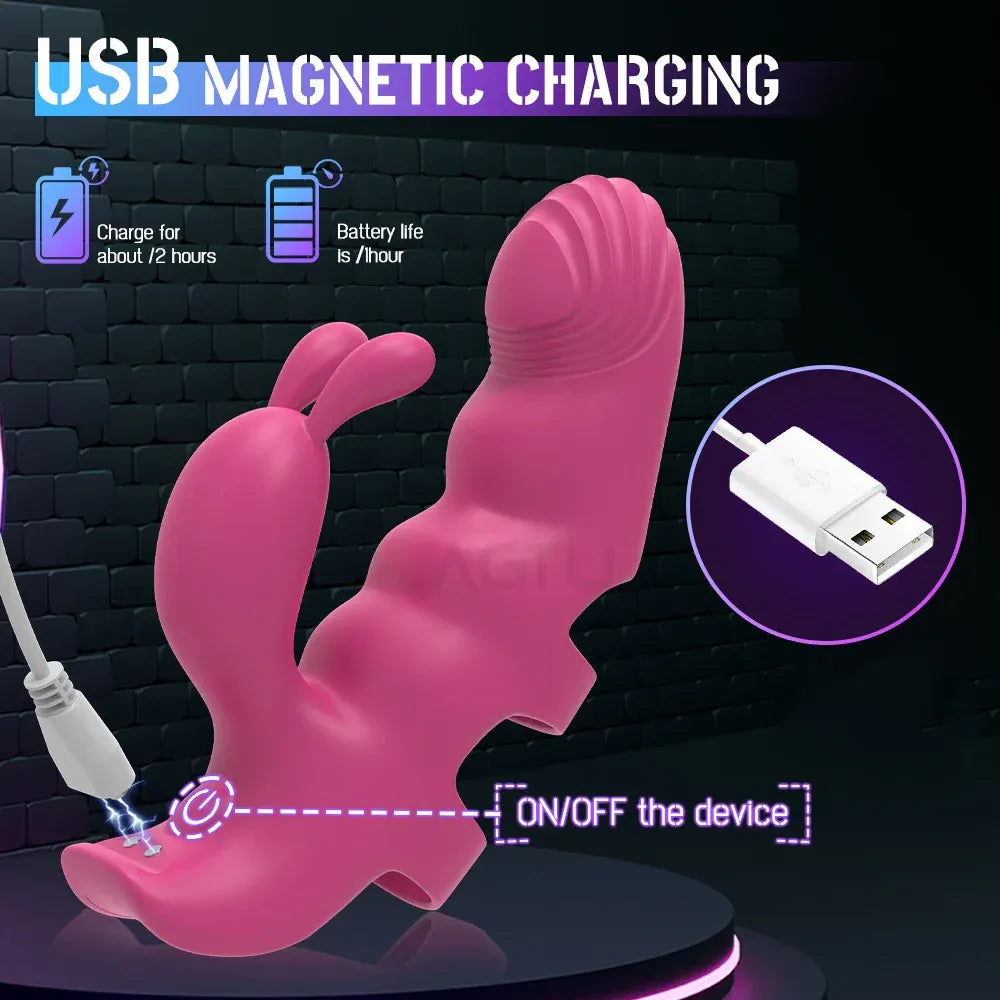 Heated Finger Vibrator for Couples - Clitoral & G-Spot Stimulation-2