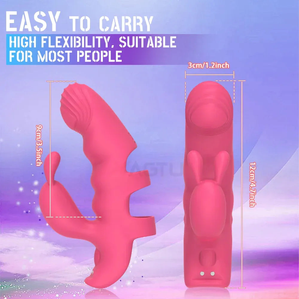 Heated Finger Vibrator for Couples - Clitoral & G-Spot Stimulation-1