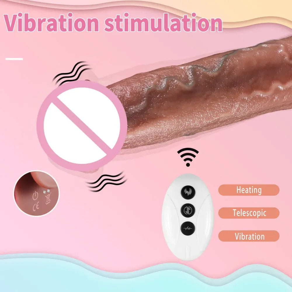 Heated Thrusting Dildo for G-Spot Stimulation-1