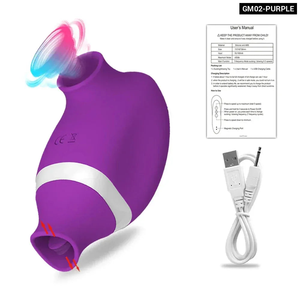 Intense Clit Sucker Oral Tongue Vibrator for Women-6