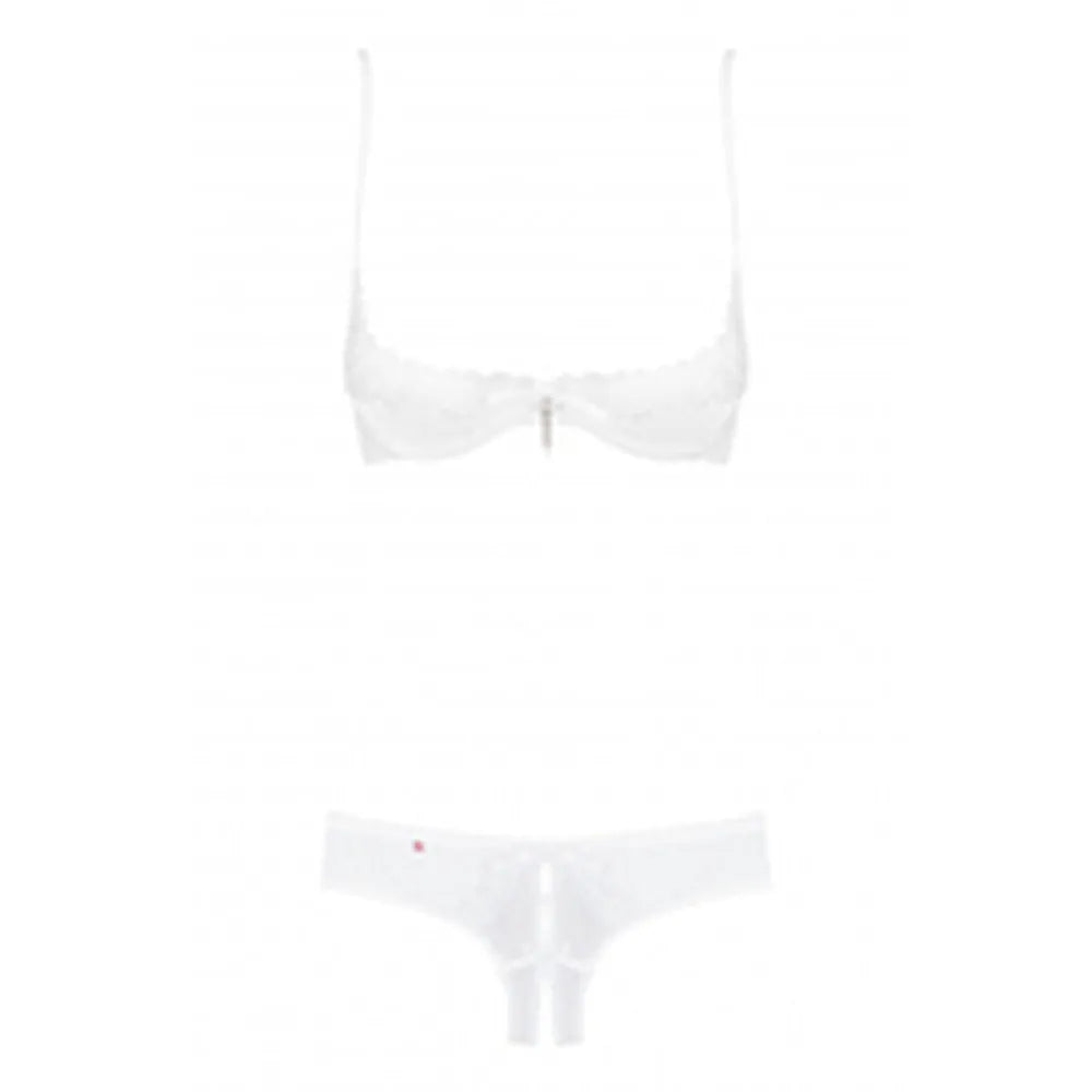 Lace Underwear Set By Obsessive Alabastra White S/M-1
