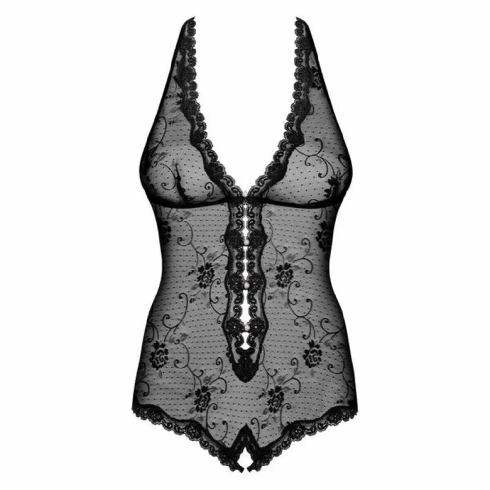 Leotard By Obsessive Fiorenta Teddy Black L/Xl-0