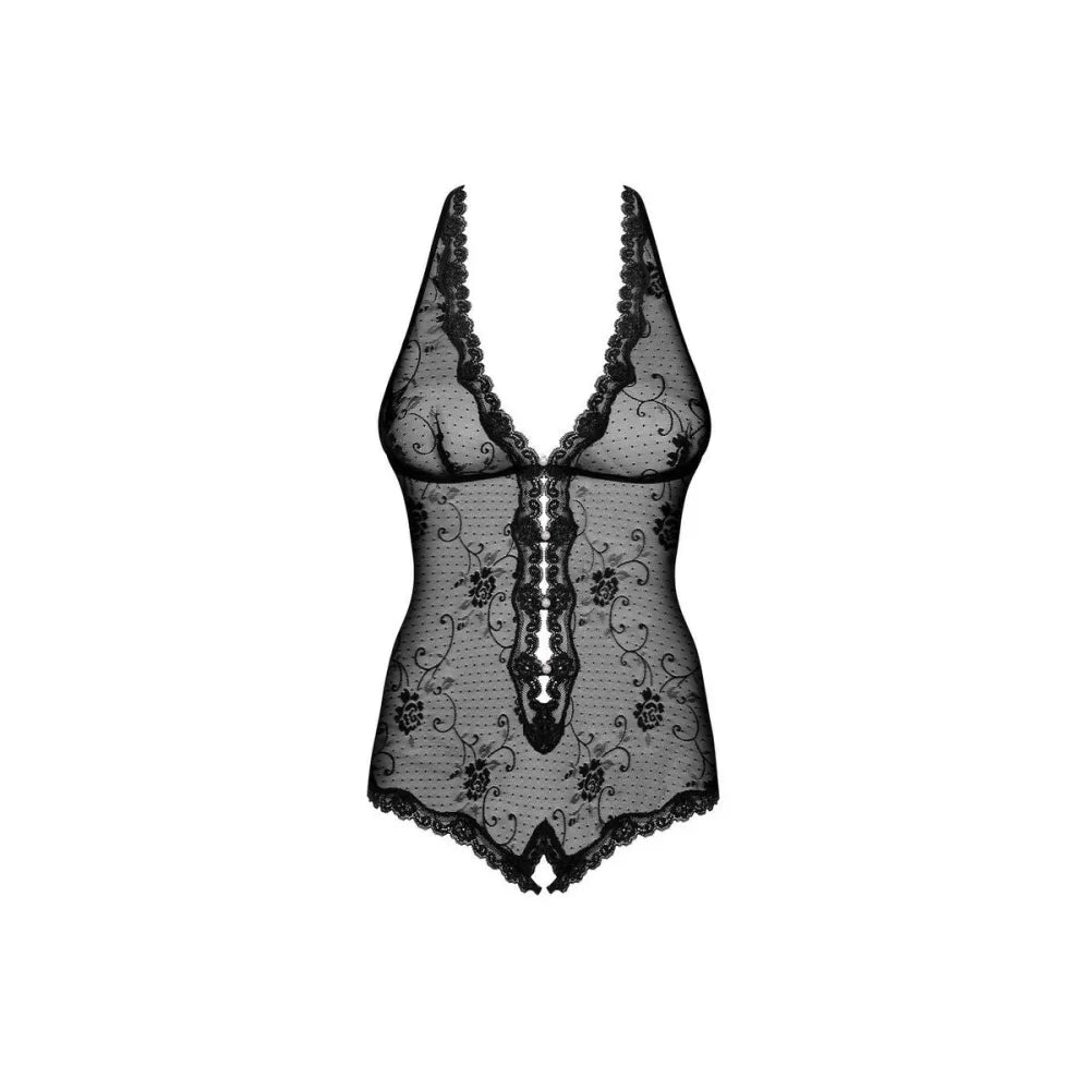Leotard By Obsessive Fiorenta Teddy Black L/Xl-3