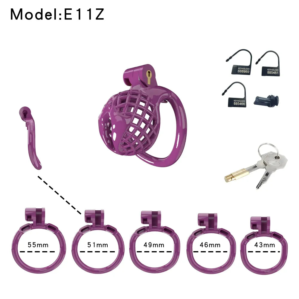 Lightweight Male Chastity Cage Plastic Cock Cage for Men-20