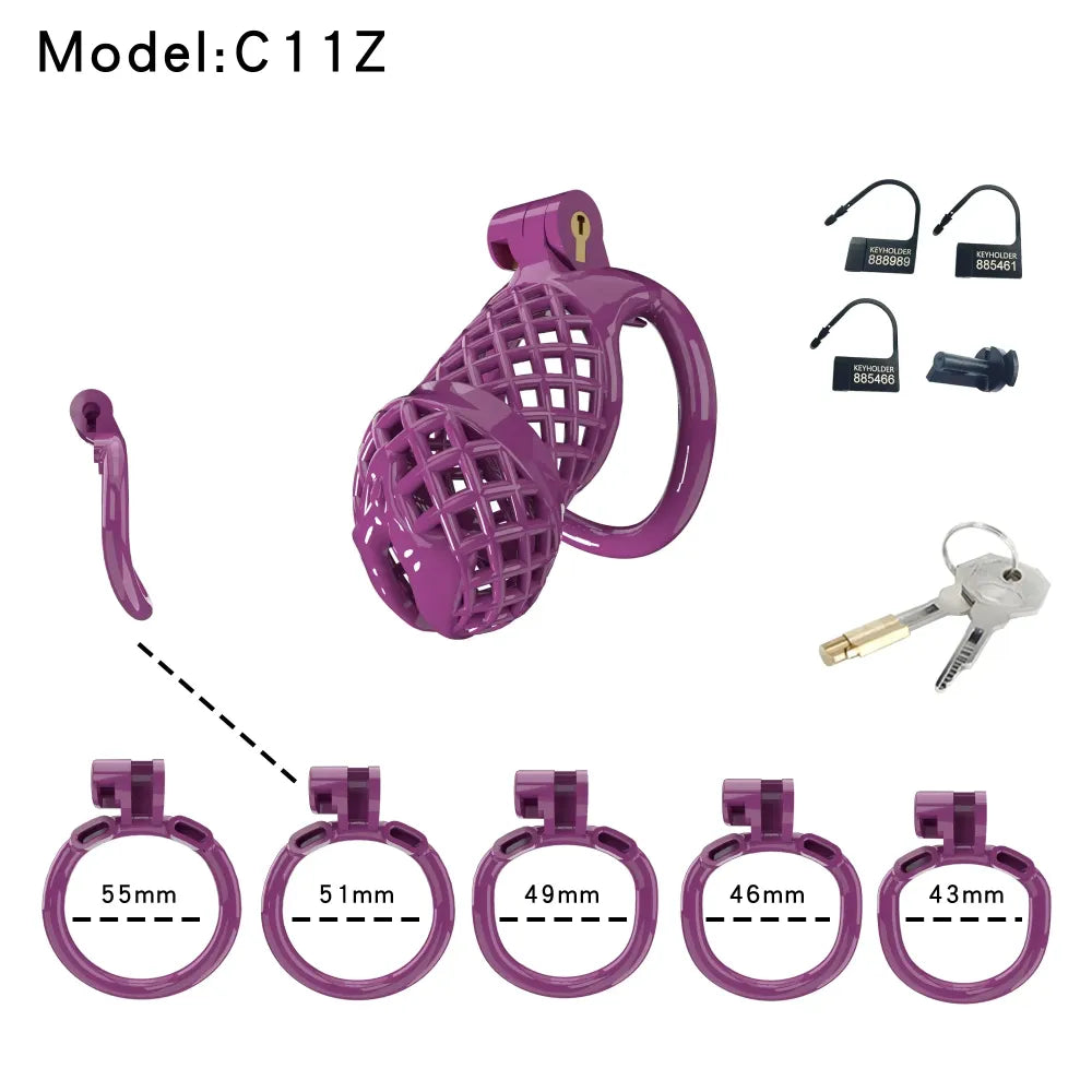 Lightweight Male Chastity Cage Plastic Cock Cage for Men-22