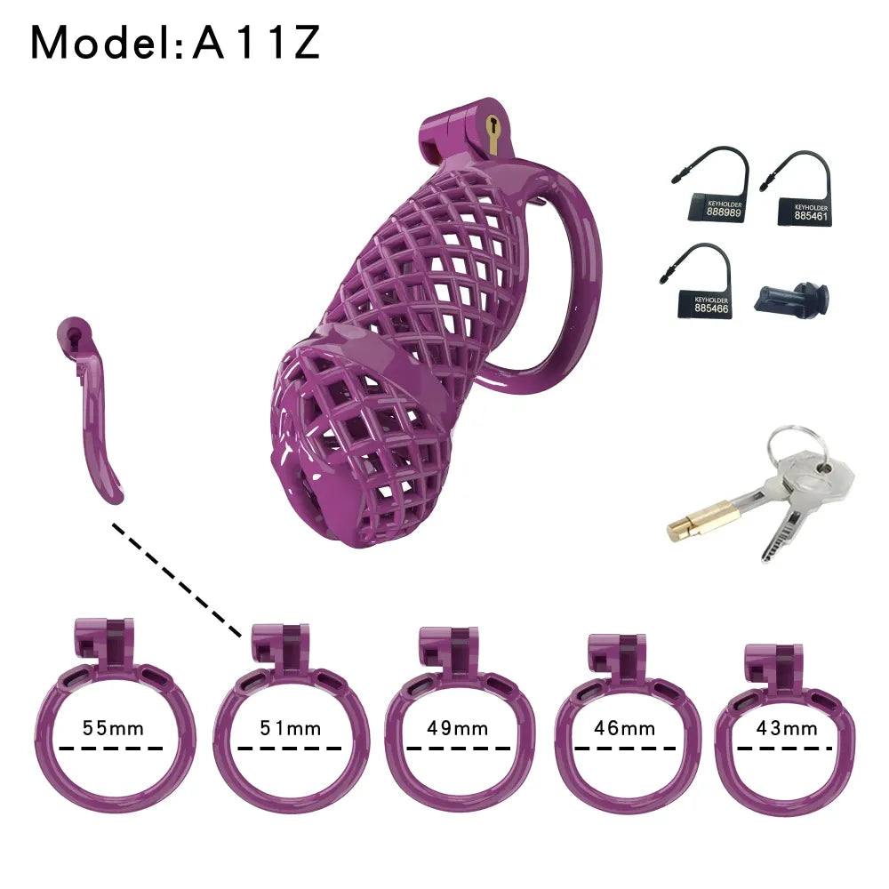 Lightweight Male Chastity Cage Plastic Cock Cage for Men-24