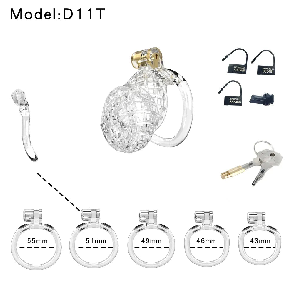 Lightweight Male Chastity Cage Plastic Cock Cage for Men-6