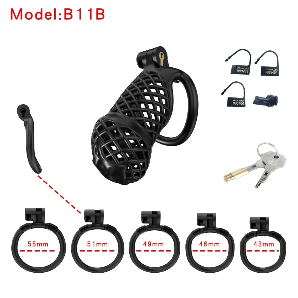 Lightweight Male Chastity Cage Plastic Cock Cage for Men-10