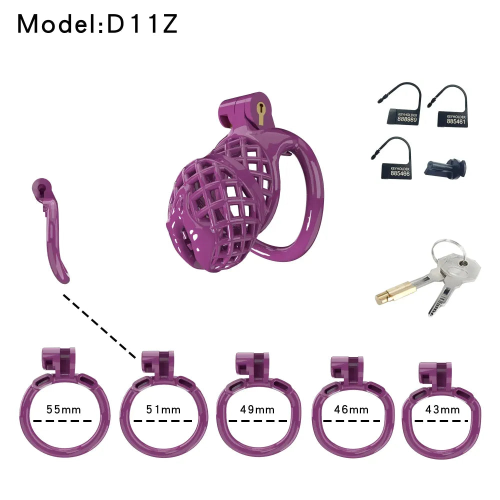 Lightweight Male Chastity Cage Plastic Cock Cage for Men-19