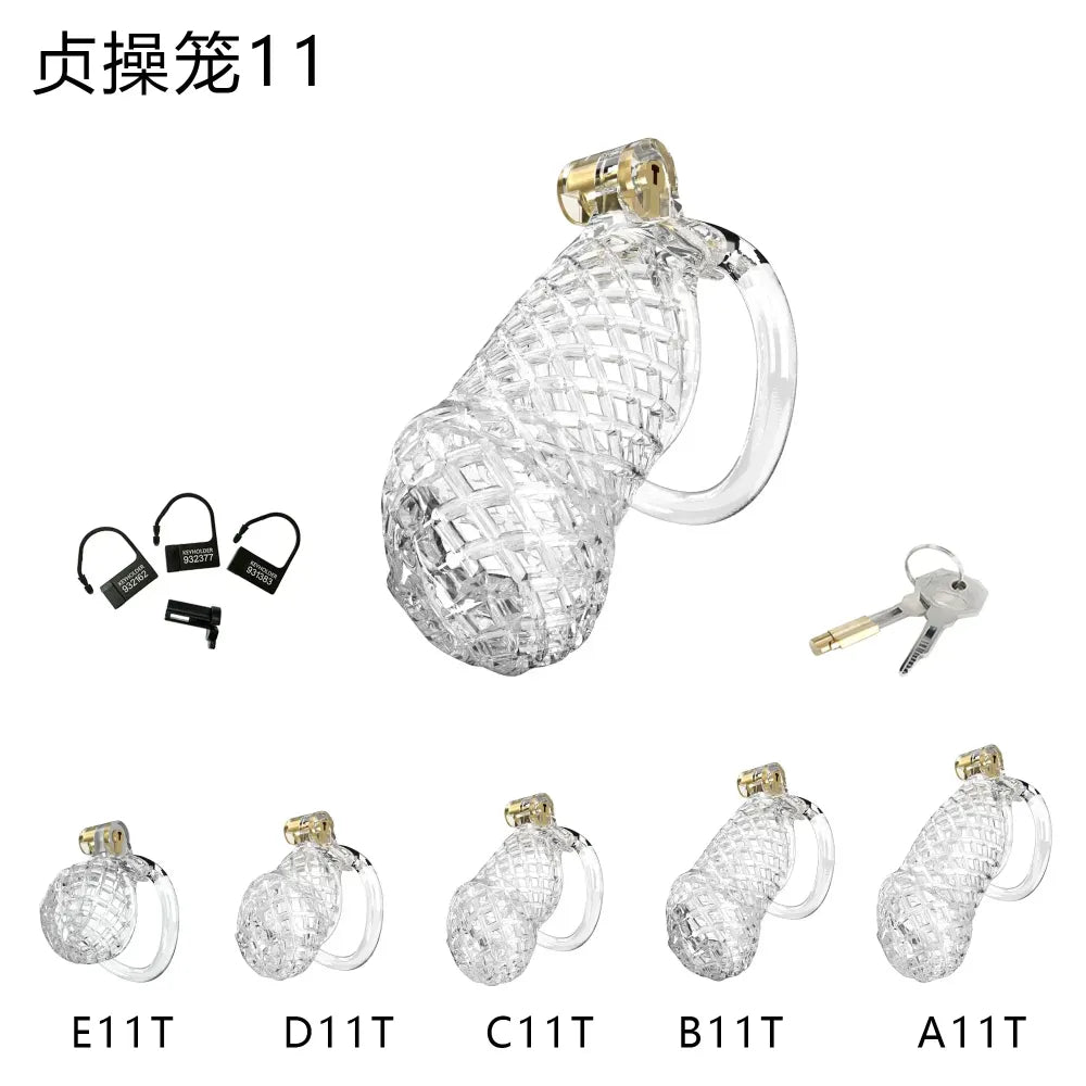 Lightweight Male Chastity Cage Plastic Cock Cage for Men-3