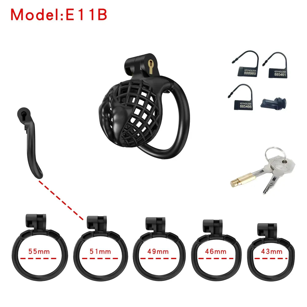 Lightweight Male Chastity Cage Plastic Cock Cage for Men-9