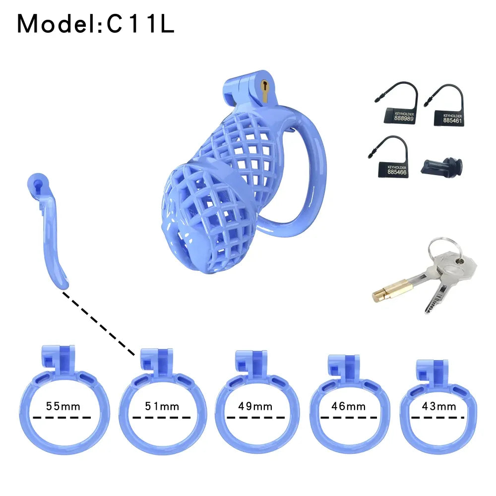 Lightweight Male Chastity Cage Plastic Cock Cage for Men-14