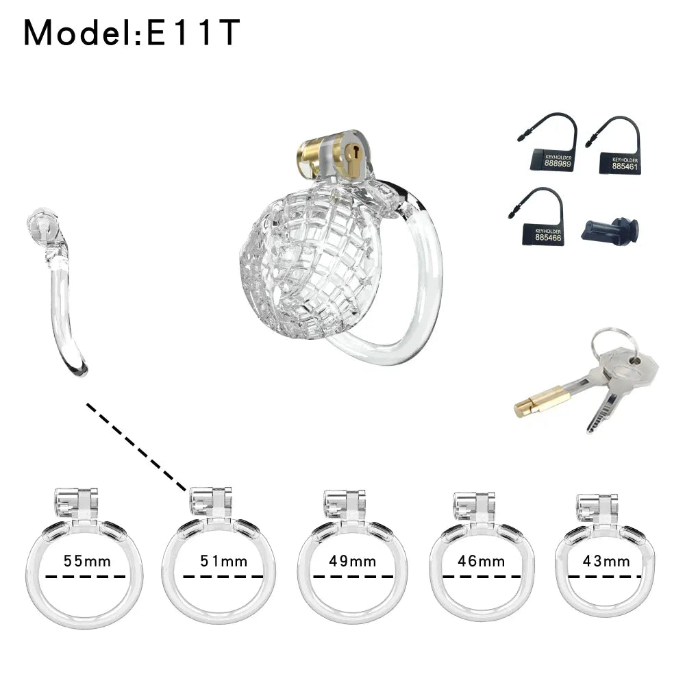 Lightweight Male Chastity Cage Plastic Cock Cage for Men-23