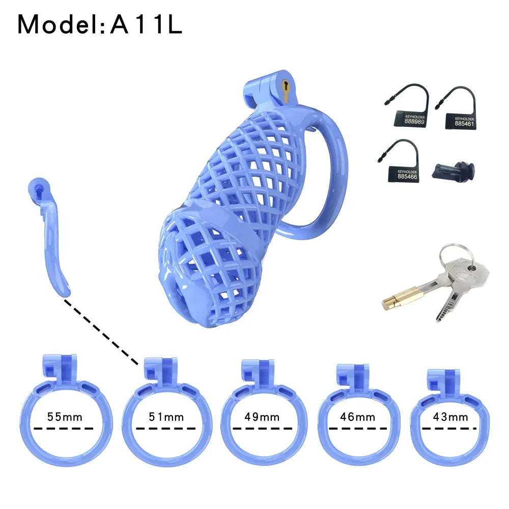 Lightweight Male Chastity Cage Plastic Cock Cage for Men-17