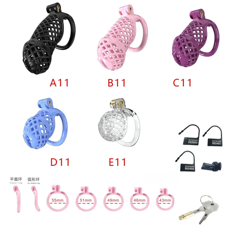 Lightweight Male Chastity Cage Plastic Cock Cage for Men-4