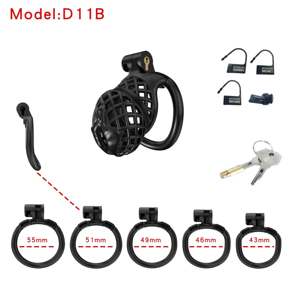 Lightweight Male Chastity Cage Plastic Cock Cage for Men-13