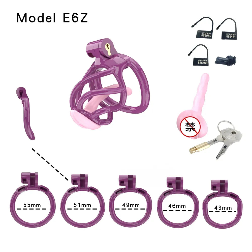 Lightweight Male Chastity Cage Plastic Cock Cage for Men for Bdsm-8