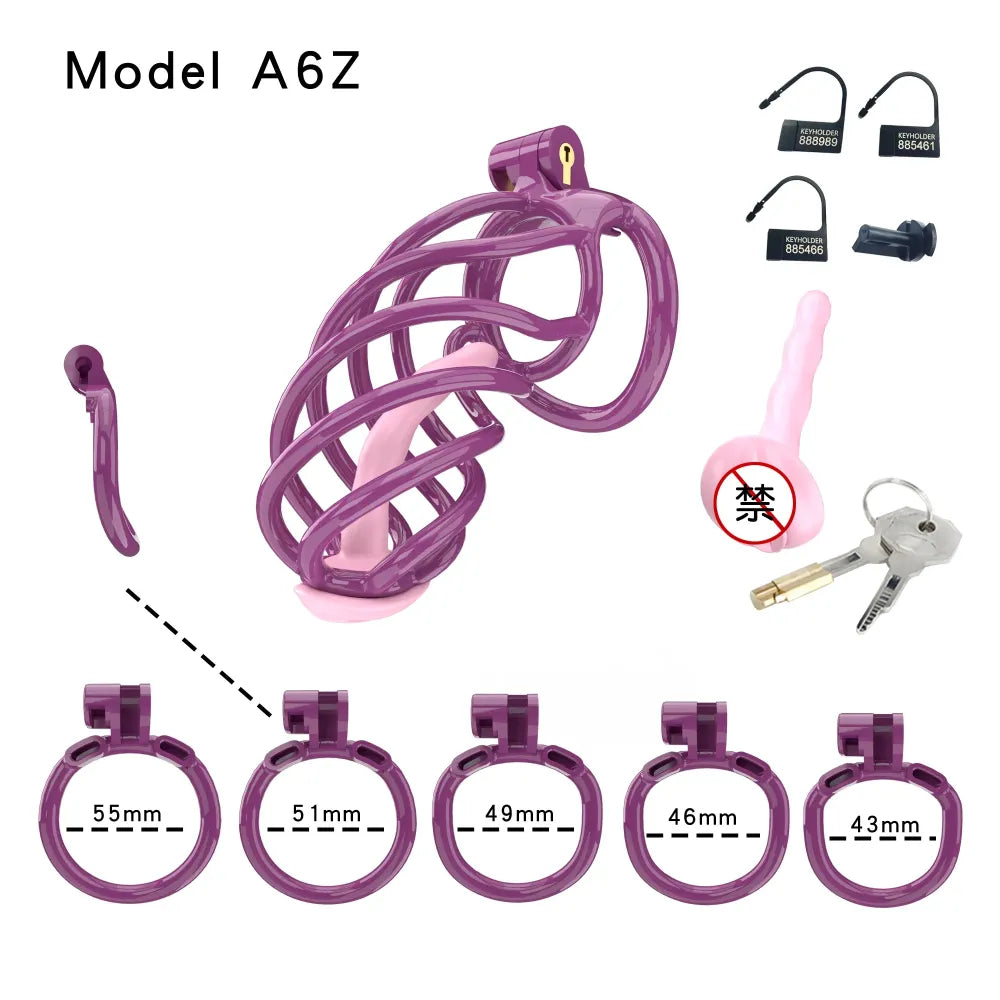 Lightweight Male Chastity Cage Plastic Cock Cage for Men for Bdsm-12