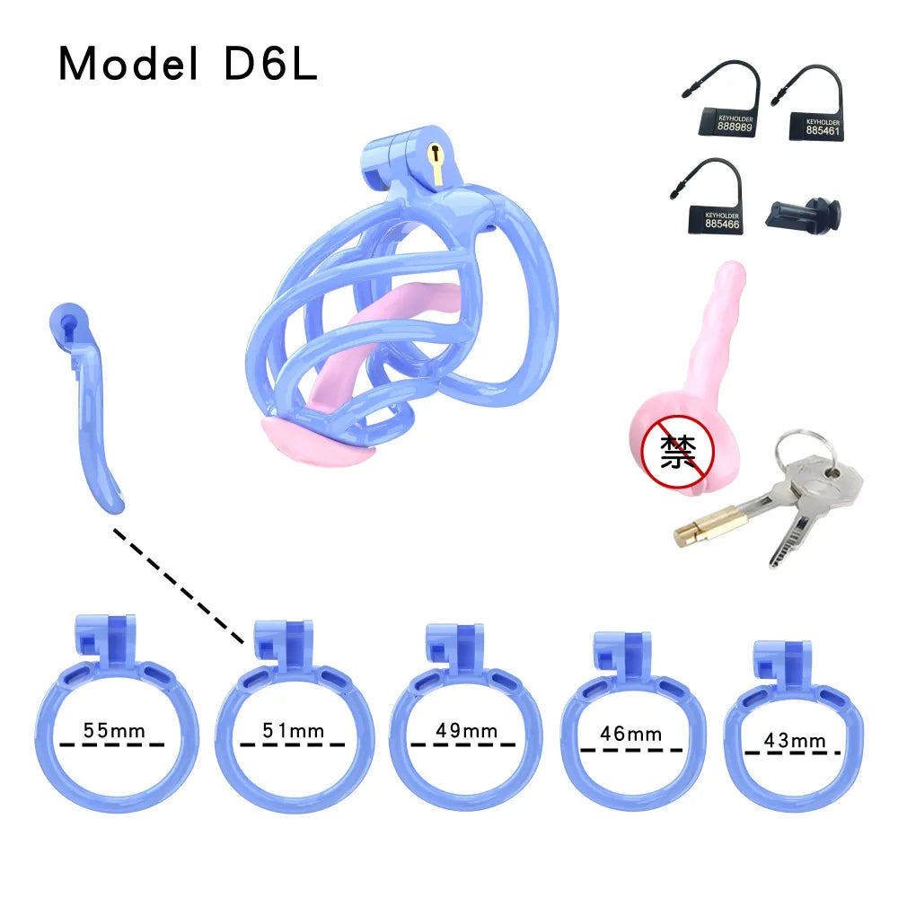 Lightweight Male Chastity Cage Plastic Cock Cage for Men for Bdsm-6