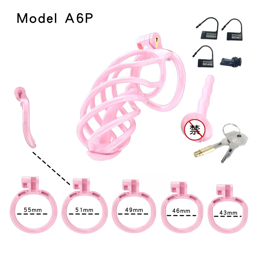 Lightweight Male Chastity Cage Plastic Cock Cage for Men for Bdsm-21