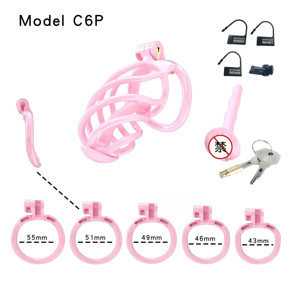 Lightweight Male Chastity Cage Plastic Cock Cage for Men for Bdsm-15