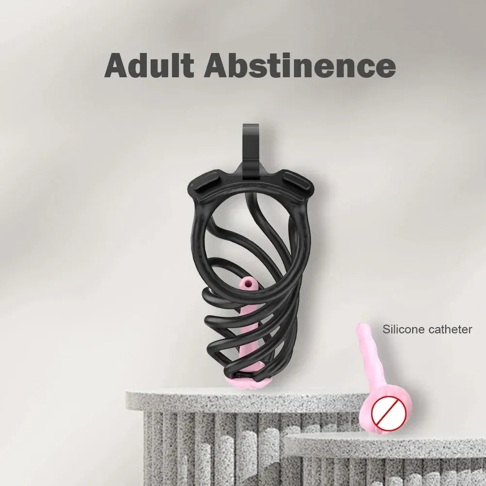 Lightweight Male Chastity Cage Plastic Cock Cage for Men for Bdsm-3