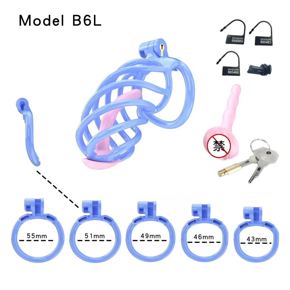 Lightweight Male Chastity Cage Plastic Cock Cage for Men for Bdsm-10