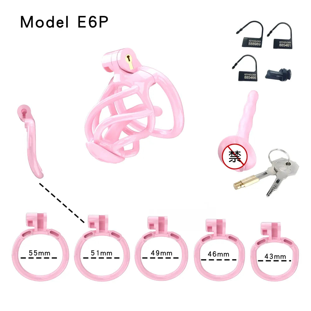 Lightweight Male Chastity Cage Plastic Cock Cage for Men for Bdsm-17