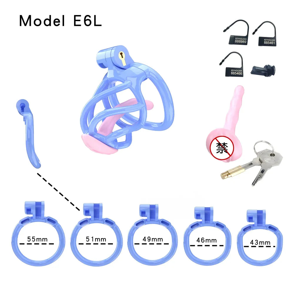 Lightweight Male Chastity Cage Plastic Cock Cage for Men for Bdsm-5
