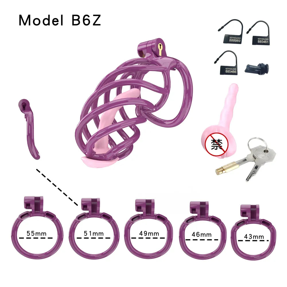 Lightweight Male Chastity Cage Plastic Cock Cage for Men for Bdsm-11
