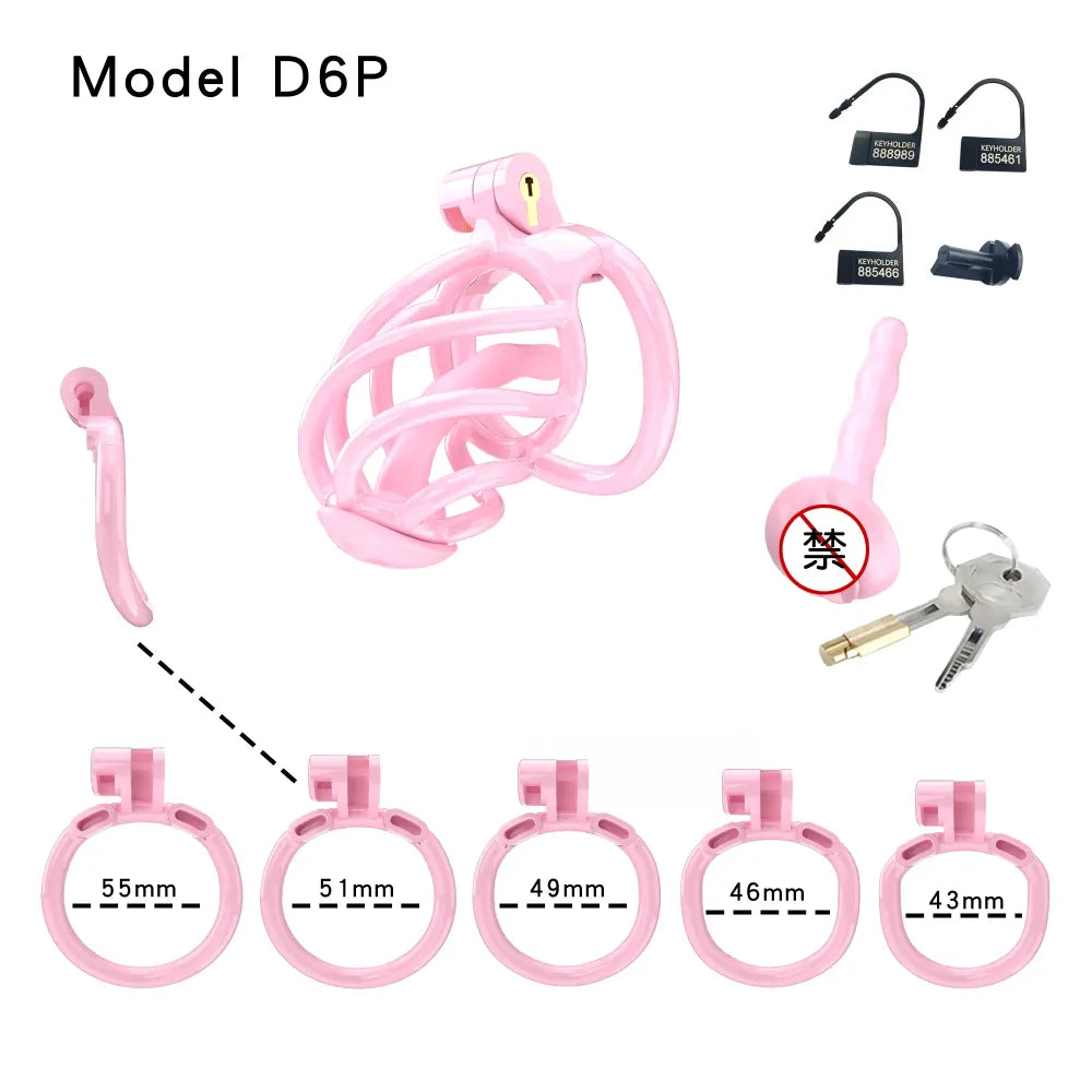 Lightweight Male Chastity Cage Plastic Cock Cage for Men for Bdsm-18