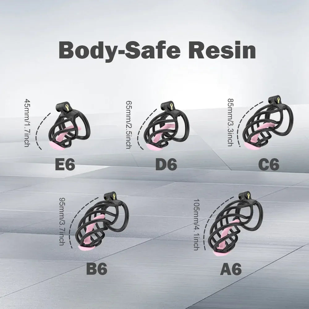 Lightweight Male Chastity Cage Plastic Cock Cage for Men for Bdsm-4