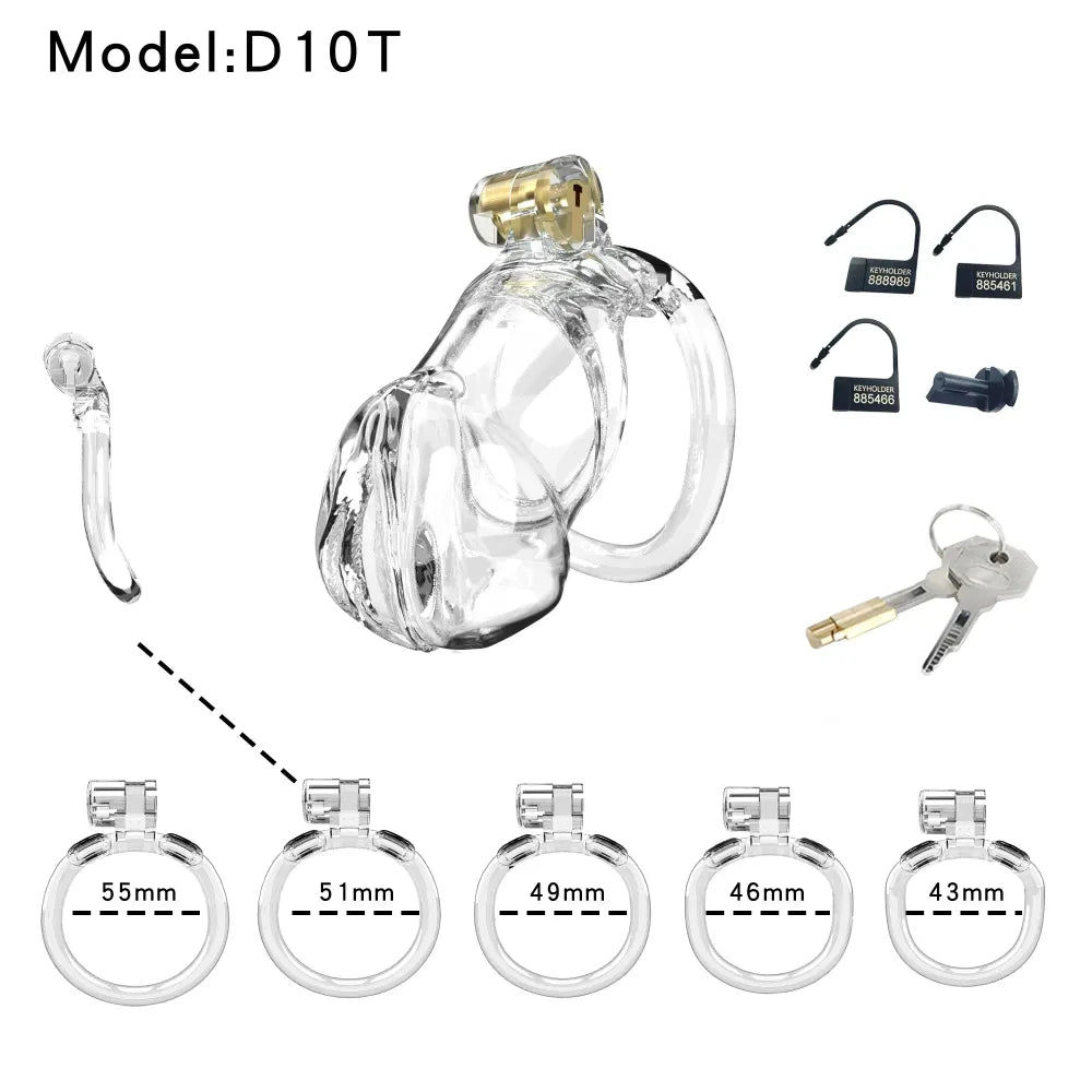 Lightweight Male Chastity Cage Plastic Cock Lock for Men Adult Bdsm Toy-11