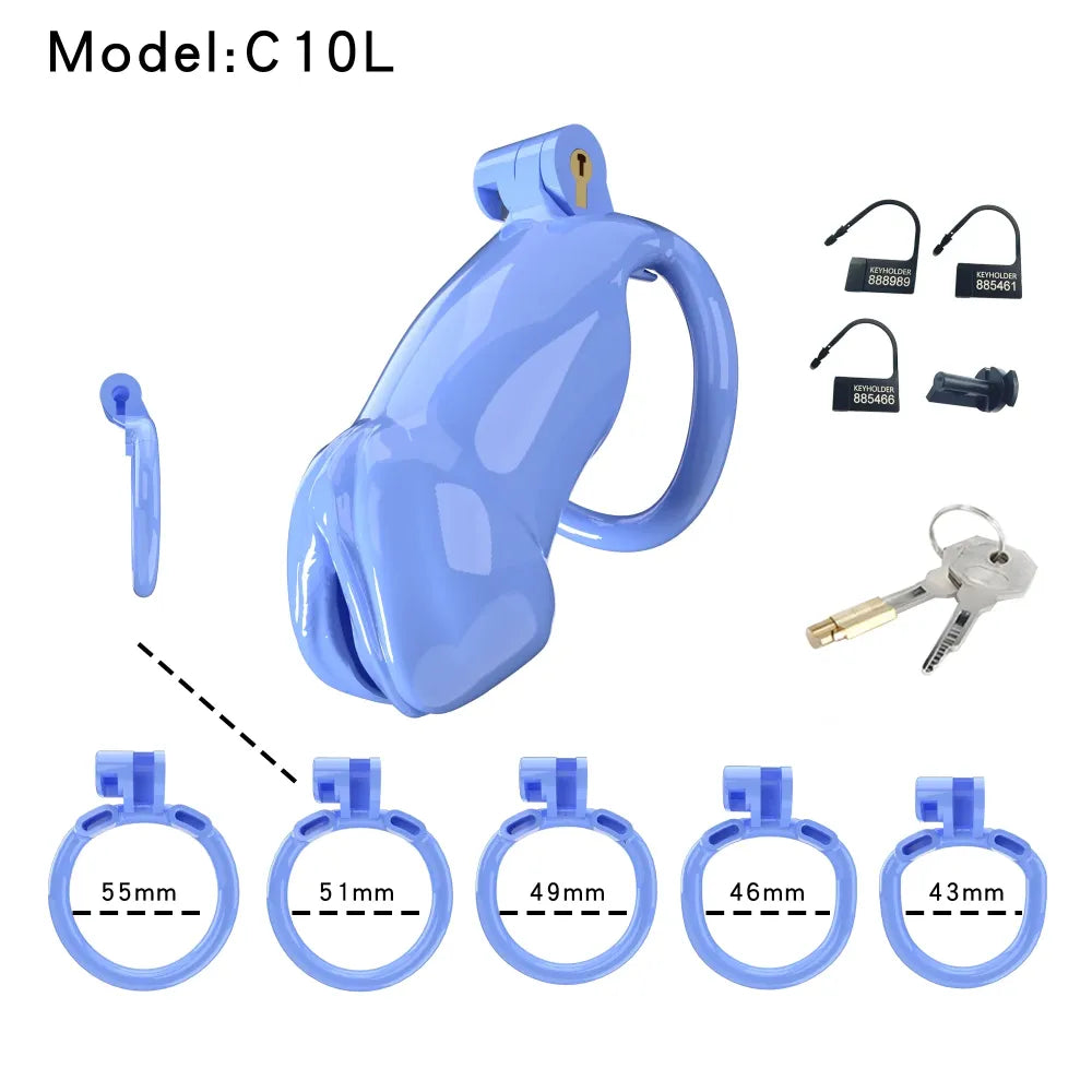 Lightweight Male Chastity Cage Plastic Cock Lock for Men Adult Bdsm Toy-10