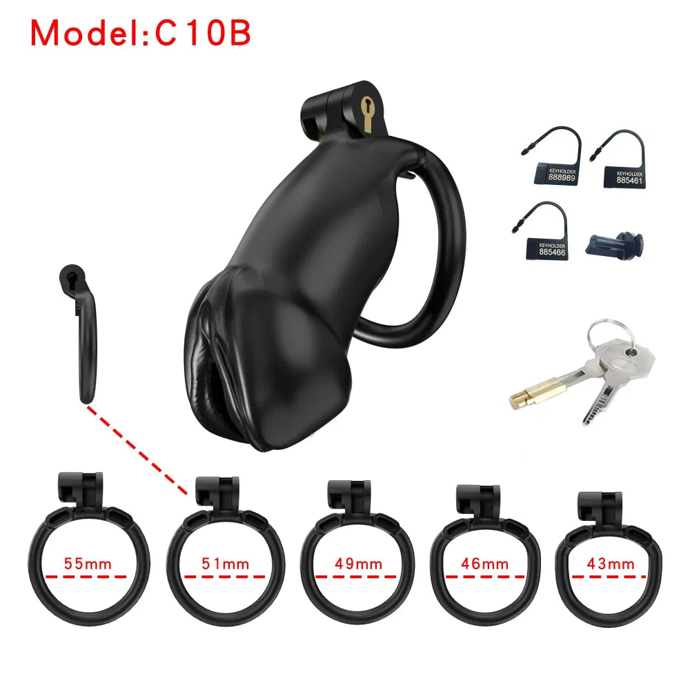 Lightweight Male Chastity Cage Plastic Cock Lock for Men Adult Bdsm Toy-14