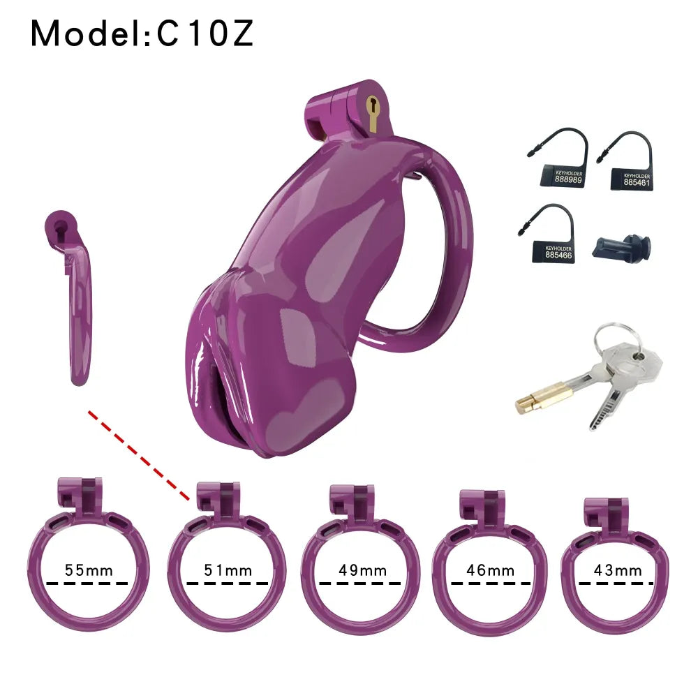 Lightweight Male Chastity Cage Plastic Cock Lock for Men Adult Bdsm Toy-8