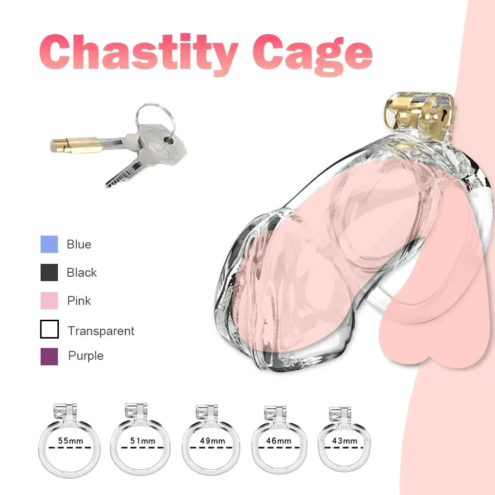 Lightweight Male Chastity Cage Plastic Cock Lock for Men Adult Bdsm Toy-1