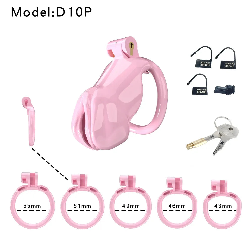 Lightweight Male Chastity Cage Plastic Cock Lock for Men Adult Bdsm Toy-5
