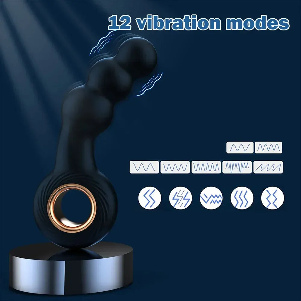 Male Prostate Massager 3 Beads Vibrating Anal Stimulation for Men-2