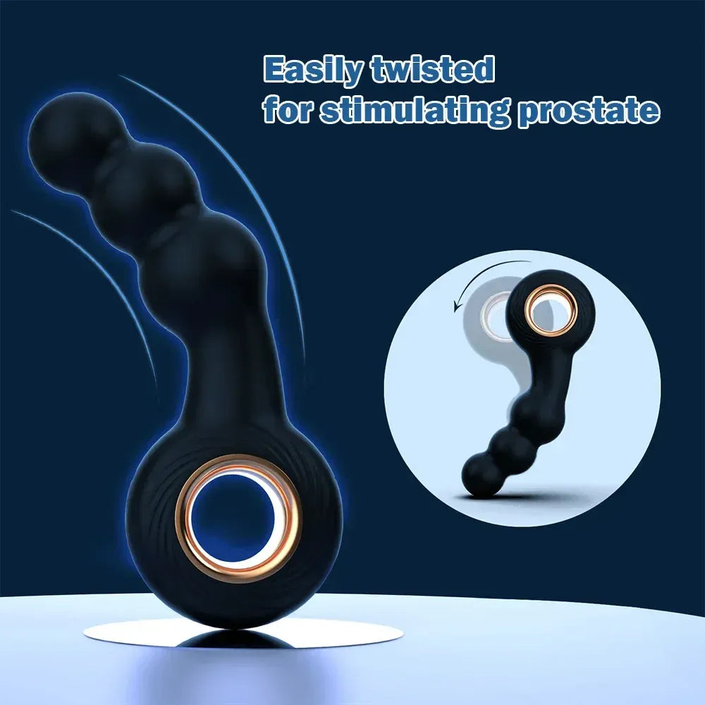 Male Prostate Massager 3 Beads Vibrating Anal Stimulation for Men-3
