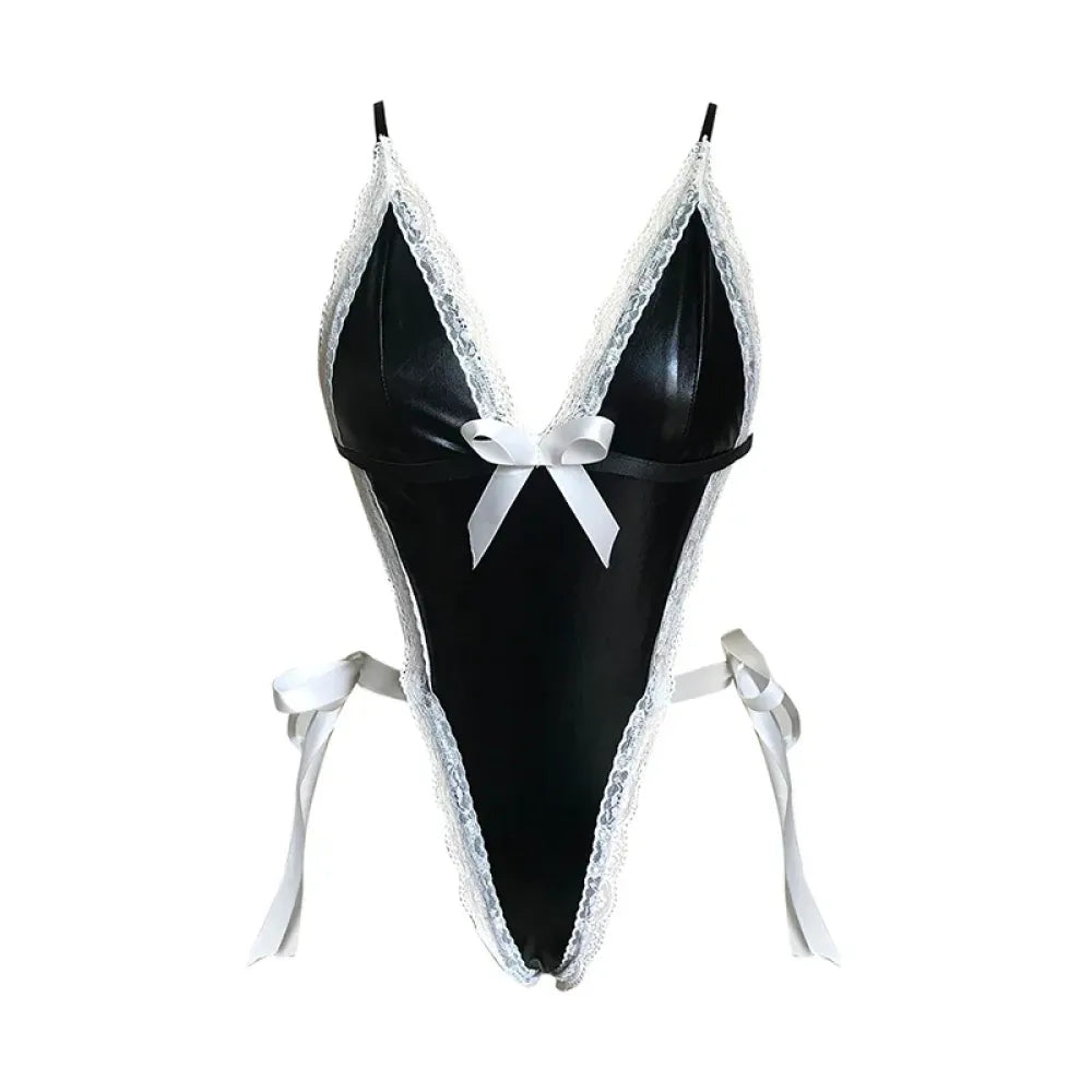 Plus Size Backless Lingerie Bodysuit for Women-0