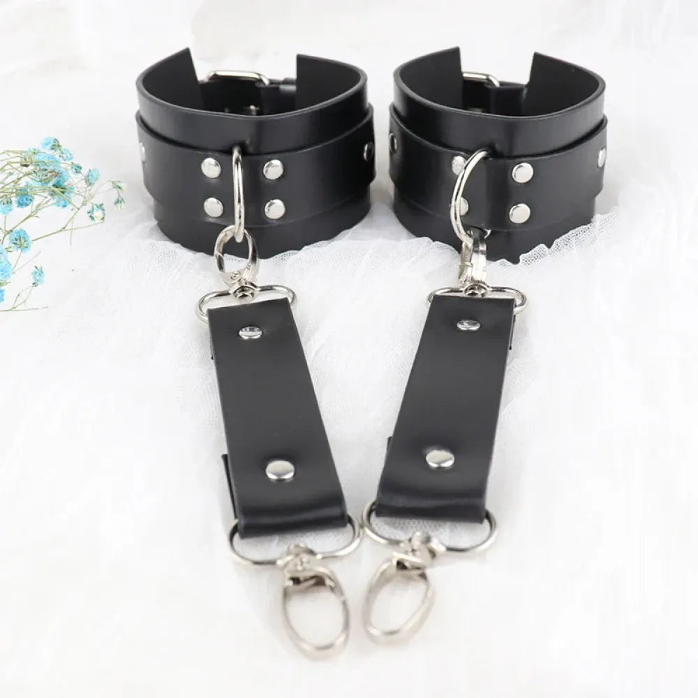 Provocative Leather Garter Lingerie for Bdsm Raves-9