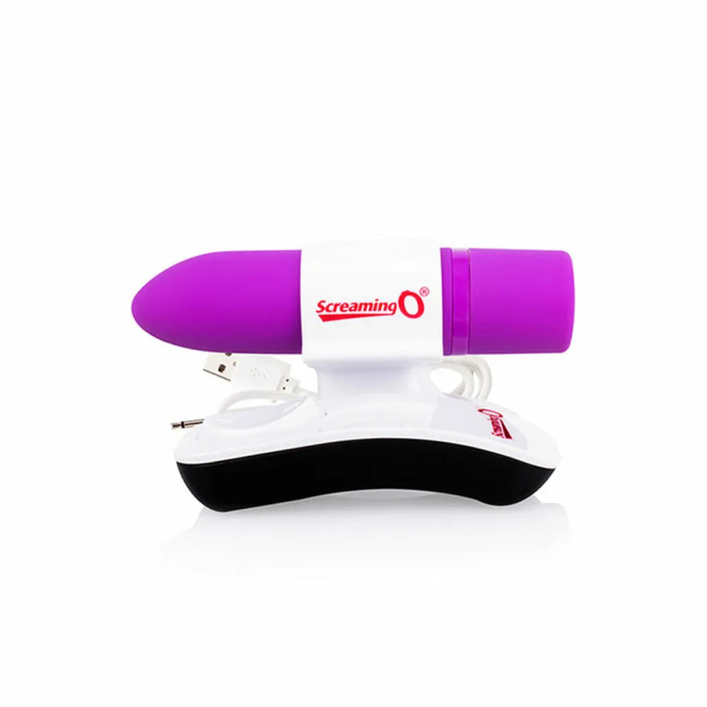 Purple Positive Vibrating Bullet With Remote Control By The Screaming O 13263-1