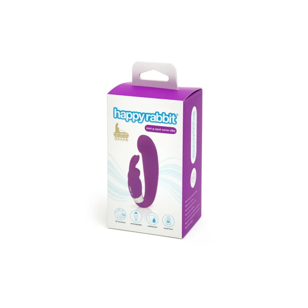 Rabbit Vibrator By Happy Rabbit G-Spot Clitoral Curve 30 X 40 Cm-2