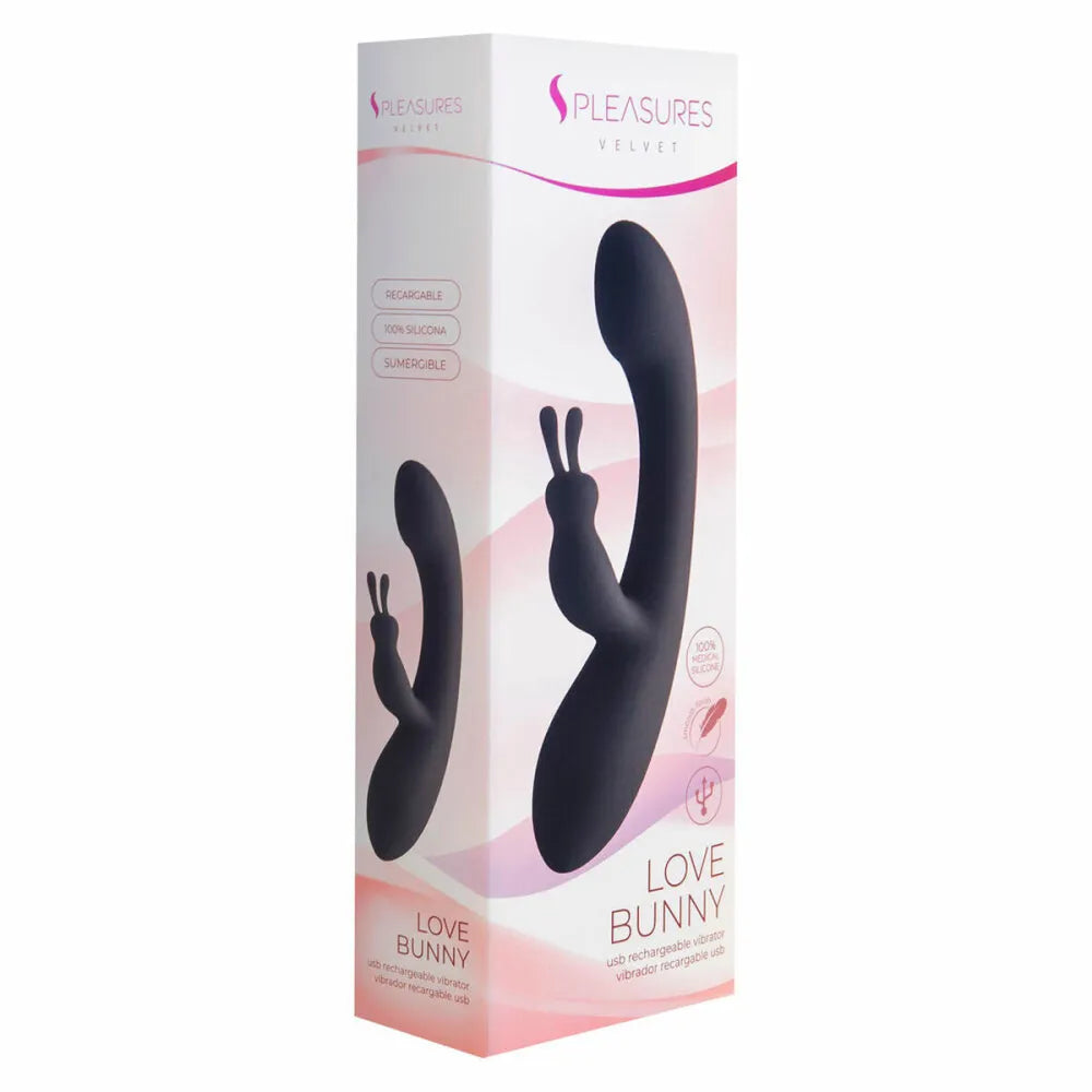 Rabbit Vibrator By S Pleasures Black Pink (18,7 X 3,5 Cm)-0