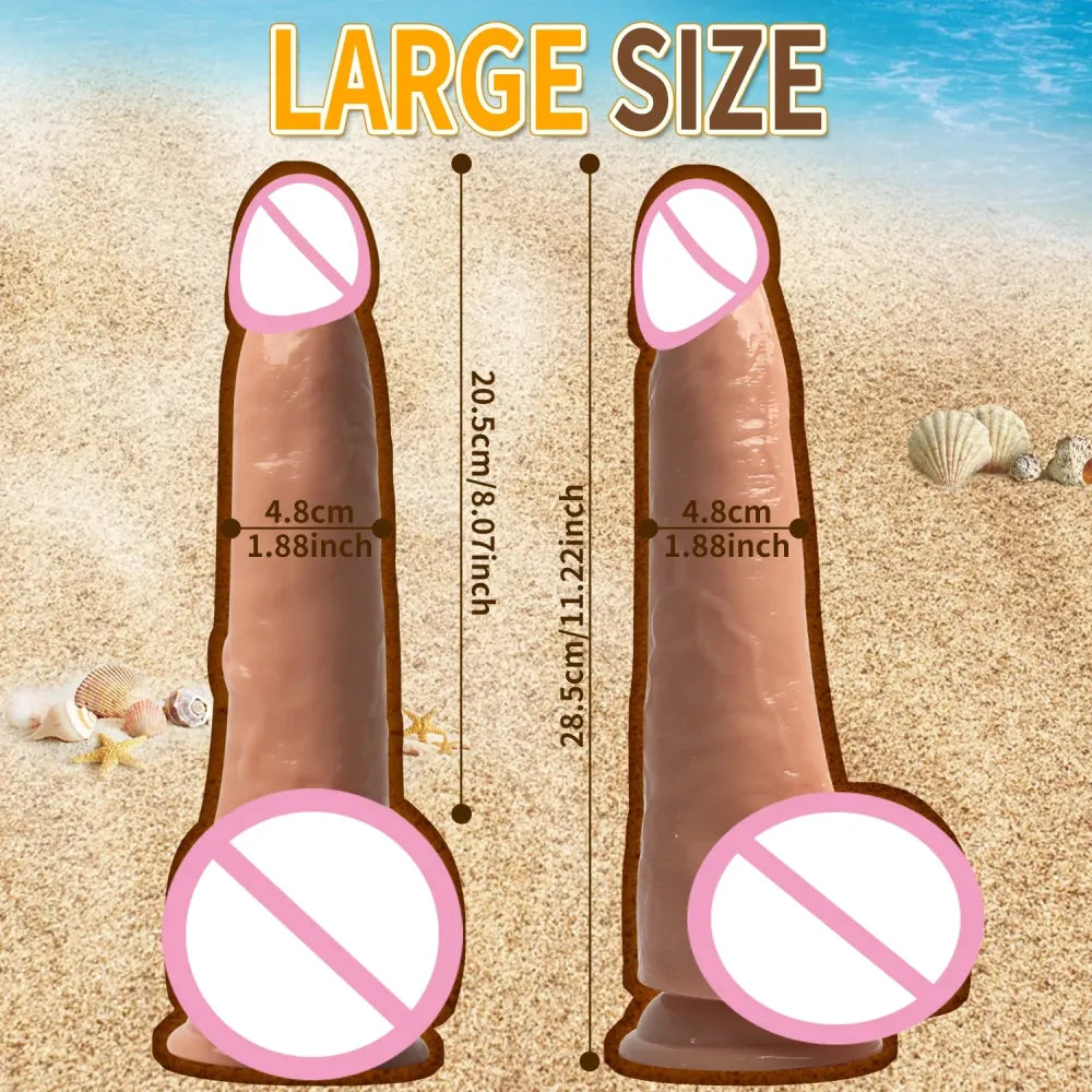 Realistic Soft Dildo with Suction Cup for Anal Stimulation-5