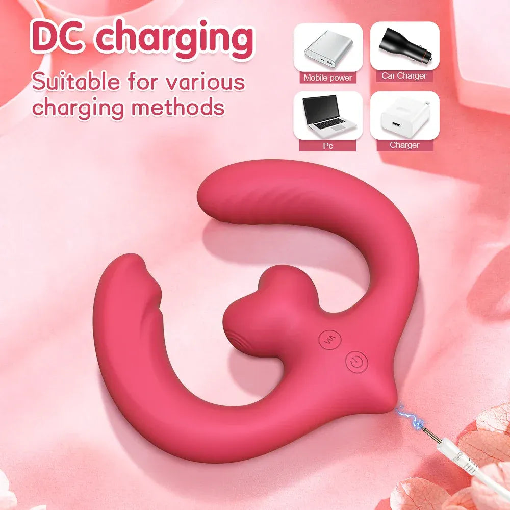 Remote Control Double Ended Vibrator for Women G Spot Nipple Stimulation-3