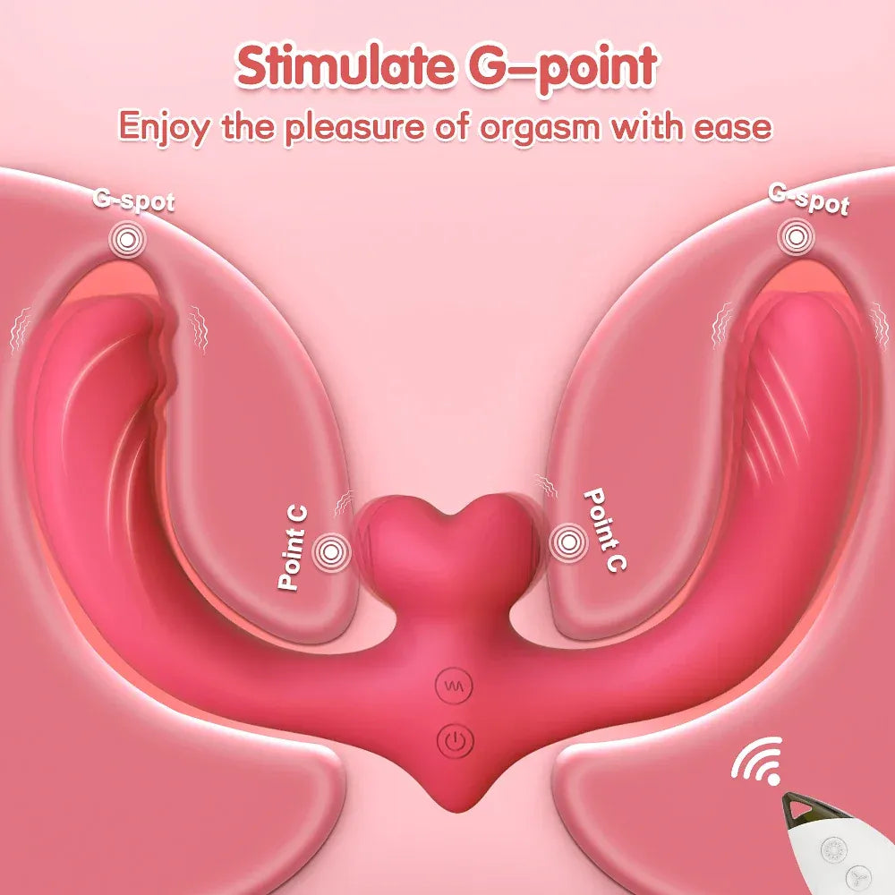 Remote Control Double Ended Vibrator for Women G Spot Nipple Stimulation-1