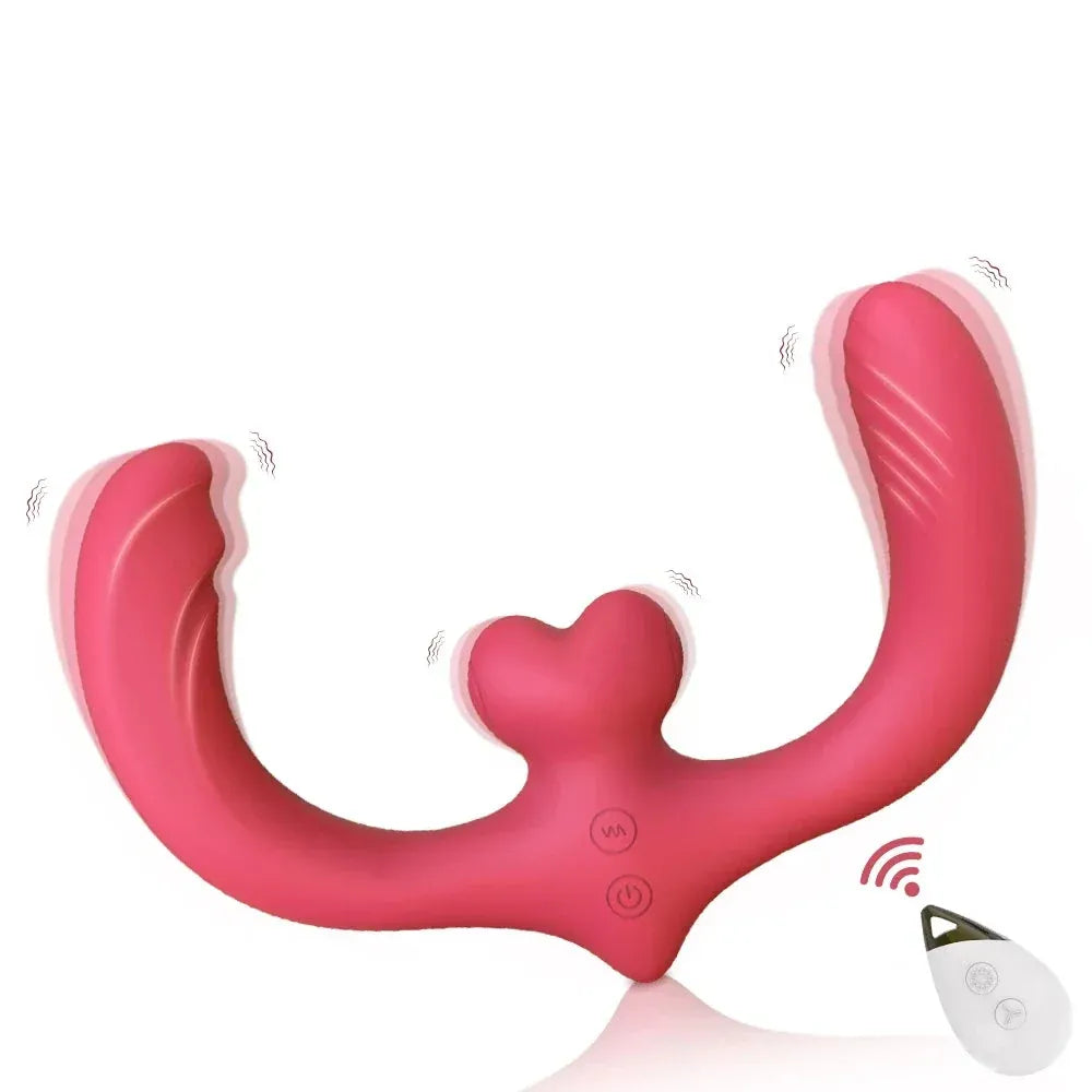 Remote Control Double Ended Vibrator for Women G Spot Nipple Stimulation-0