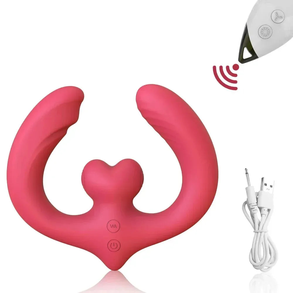 Remote Control Double Ended Vibrator for Women G Spot Nipple Stimulation-5